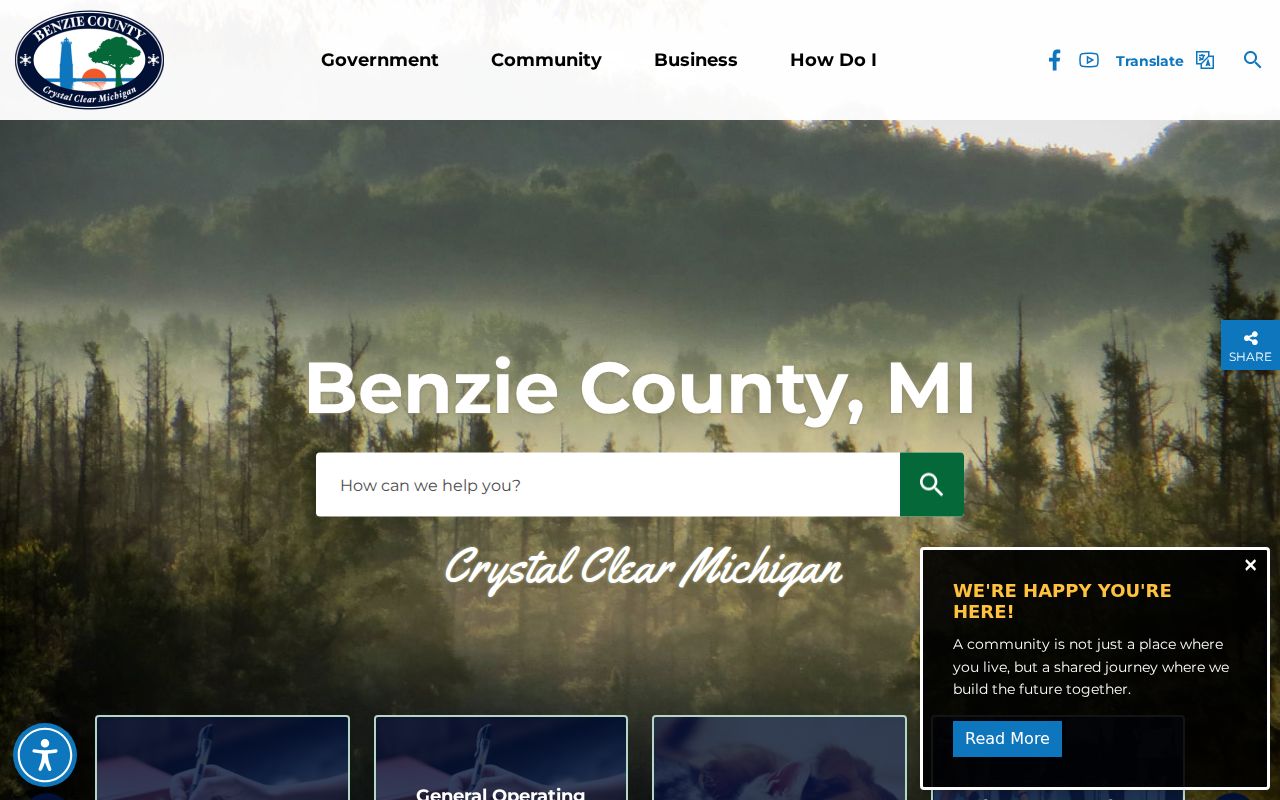 Benzie County court docket county government source page